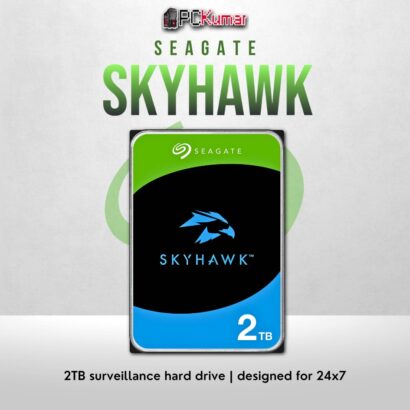Seagate SkyHawk 2TB surveillance HDD with HD recording support and 24/7 reliability.