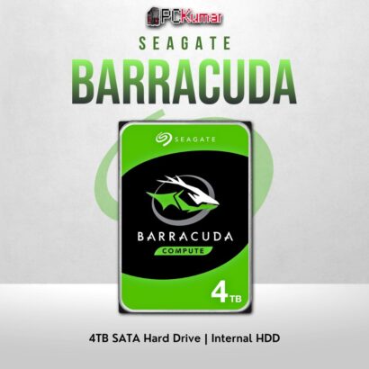 Seagate Barracuda 4TB desktop HDD with SATA interface and high-capacity design.