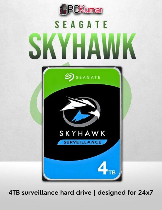 Seagate SkyHawk 4TB surveillance HDD with 24/7 reliability and high capacity.