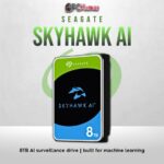 Seagate SkyHawk AI 8TB HDD for surveillance and AI video analytics.