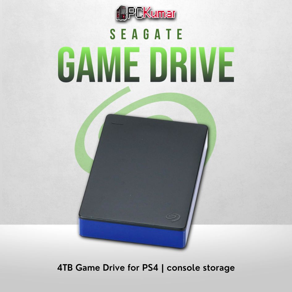 Seagate Game Drive 4TB HDD for PS4 with USB 3.0 and high-capacity storage.