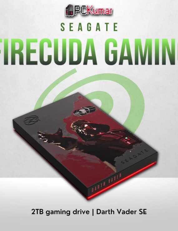Seagate FireCuda Gaming 2TB HDD with fast speeds and portable design.