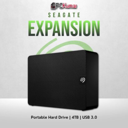 Seagate Expansion 4TB desktop external HDD with USB 3.0 and durable design.