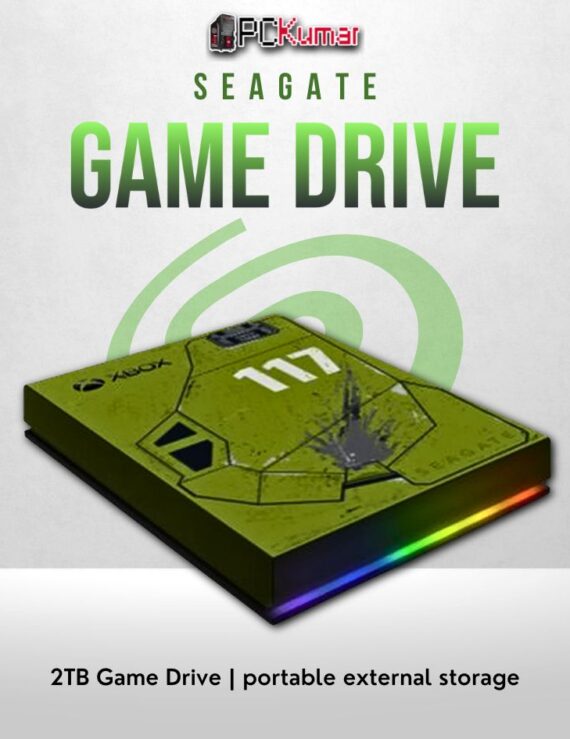 Seagate Game Drive 2TB portable HDD with USB 3.0 and multi-platform compatibility.