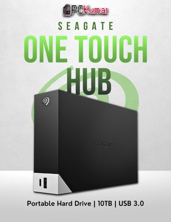 Seagate One Touch 10TB desktop HDD with USB 3.0 and built-in hub.