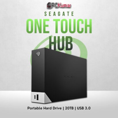 Seagate One Touch 20TB desktop HDD with USB 3.0 and integrated hub.