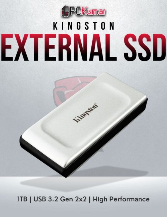 Kingston XS2000 Portable SSD 1TB with USB 3.2 Gen 2x2 and 2000MB/s transfer speeds.