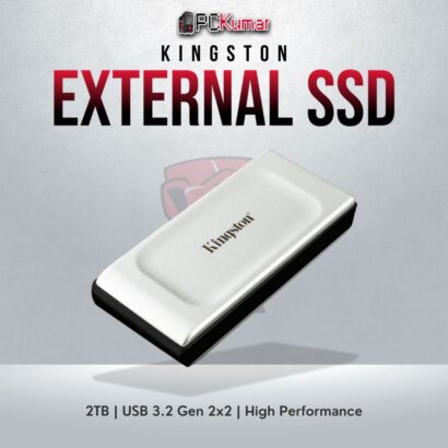 Kingston XS2000 Portable SSD 2TB with USB 3.2 Gen 2x2 and 2000MB/s transfer speeds.