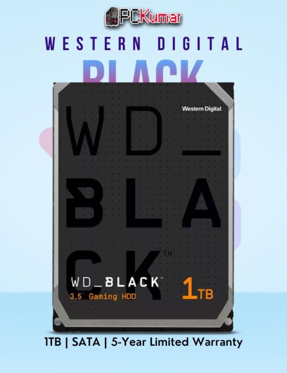 WD Black Desktop 1 TB HDD with SATA and high-speed performance.