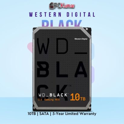 WD Black Desktop 10 TB HDD with 7200 RPM for fast data-intensive tasks.