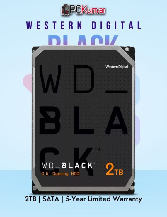 WD Black Desktop 2 TB HDD with SATA interface and 7200 RPM speed.