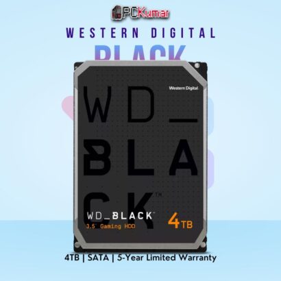 WD Black Desktop 4 TB HDD with SATA and 7200 RPM for desktop performance.