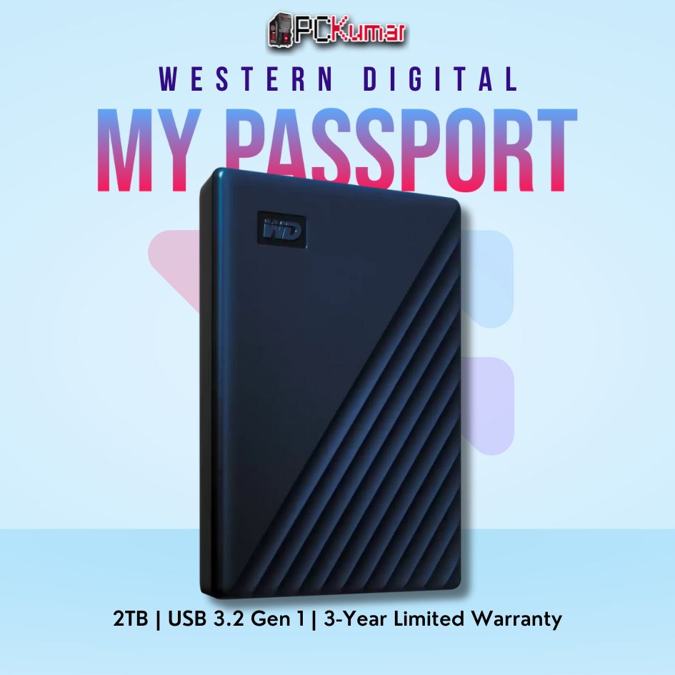 WD My Passport for Mac 2 TB Blue Portable HDD with USB 3.0 for Mac.