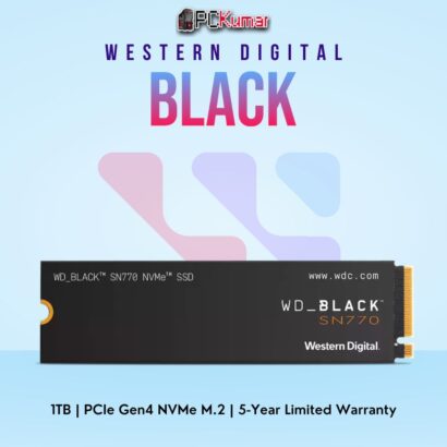 WD_BLACK 1 TB SN770 PCIe Gen4 NVMe SSD for gaming and multitasking.