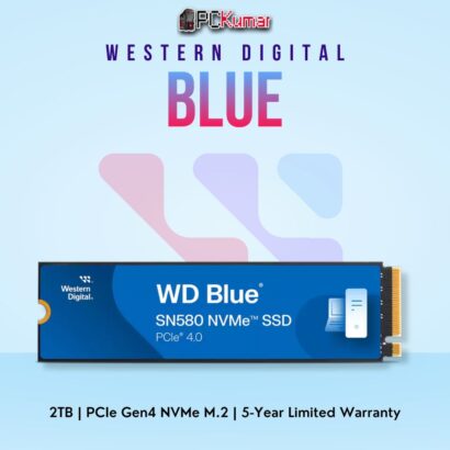 WD Blue SN580 PCIe Gen4 2 TB NVMe SSD with high speed and capacity.
