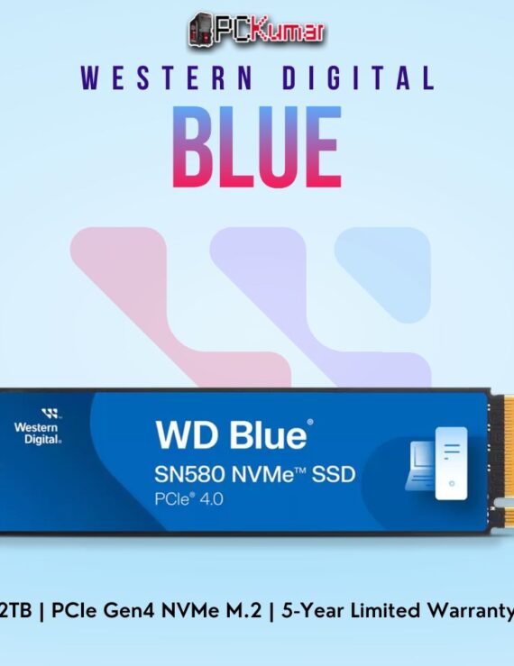 WD Blue SN580 PCIe Gen4 2 TB NVMe SSD with high speed and capacity.