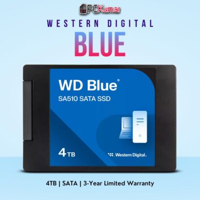 WD Blue 3D NAND 4 TB SATA SSD with energy-efficient design and high capacity.