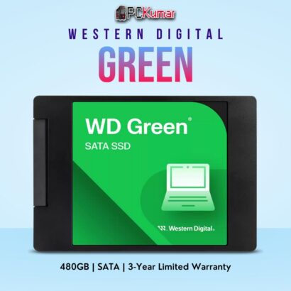 WD Green 3D NAND 480 GB SATA SSD with reliable performance.