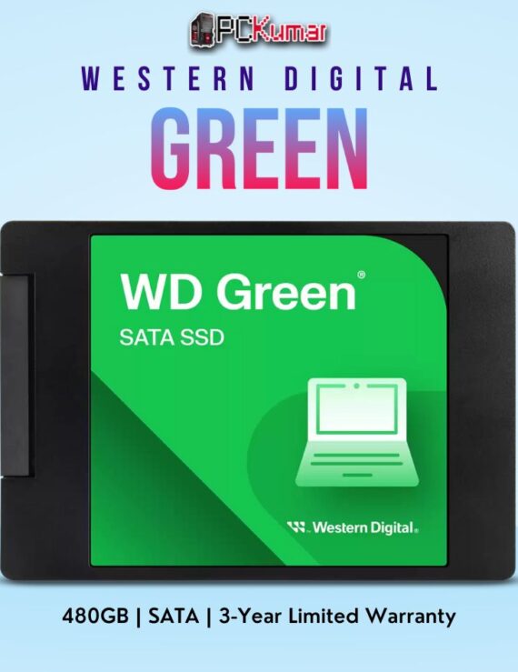 WD Green 3D NAND 480 GB SATA SSD with reliable performance.