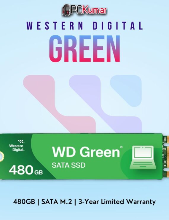 WD Green 3D NAND 480 GB SATA M.2 SSD for cost-effective performance.