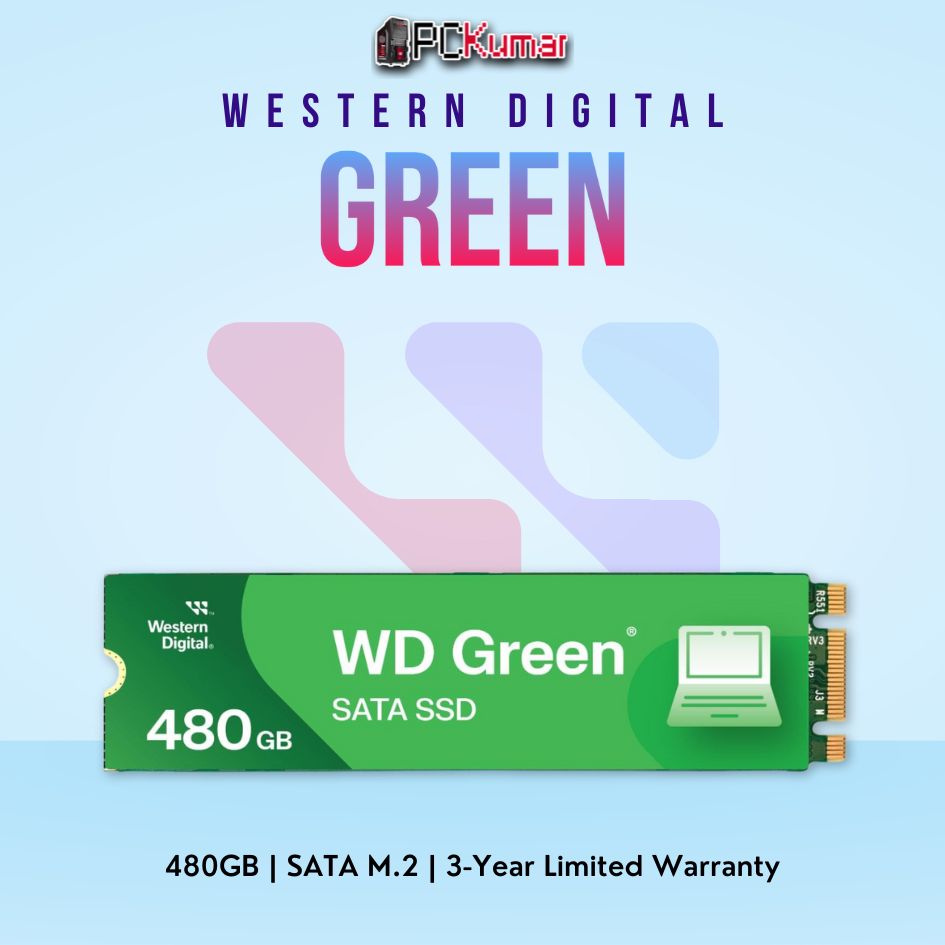 WD Green 3D NAND 480 GB SATA M.2 SSD for cost-effective performance.
