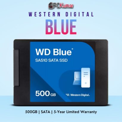 WD Blue 3D NAND 500 GB SATA SSD with energy-saving technology.