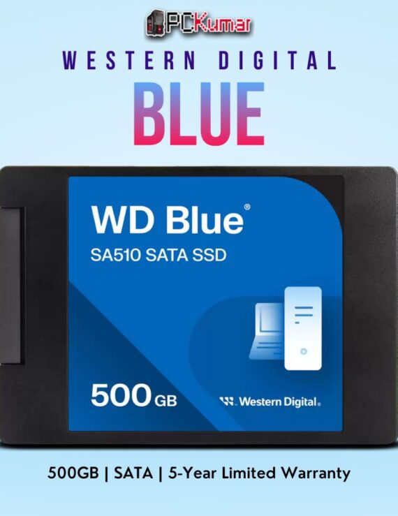 WD Blue 3D NAND 500 GB SATA SSD with energy-saving technology.