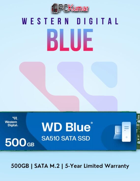 WD Blue 3D NAND 500 GB SATA M.2 SSD for fast everyday use.