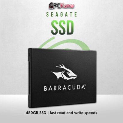 Seagate BarraCuda 480GB SATA SSD with fast performance and compact design.
