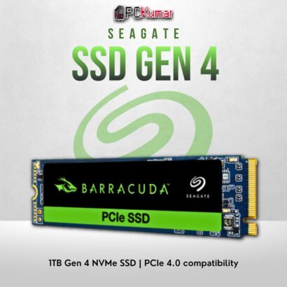 Seagate FireCuda 1TB PCIe Gen 4 SSD with high performance for gaming and creative tasks.