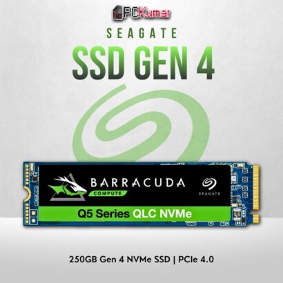 Seagate FireCuda 250GB PCIe Gen 4 SSD with fast read/write speeds and compact design.