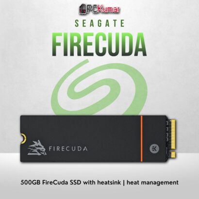 Seagate FireCuda 500GB Gen 4 SSD with built-in heatsink for gaming and high-performance systems.