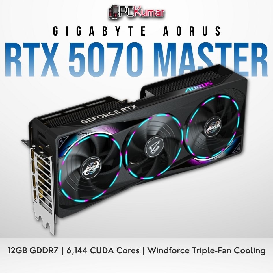Gigabyte AORUS GeForce RTX™ 5070 MASTER 12GB GDDR7 NVIDIA