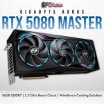 Gigabyte AORUS GeForce RTX™ 5080 MASTER 16GB GDDR7 2.5 GHz Boost Clock NVIDIA