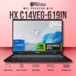 MSI Creator M16 C14VEG-619IN laptop featuring i7-14700HX, RTX 4050, 16GB RAM, 1TB storage, and a 16-inch QHD+ 240Hz display.