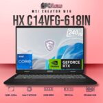 MSI Creator M16 C14VFG-618IN laptop featuring i7-14700HX, RTX 4060, 16GB RAM, 1TB storage, and a 16-inch QHD+ 240Hz display.