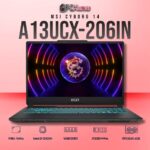 MSI Cyborg 14 A13UCX-206IN laptop with i5-13420H, RTX 2050, 8GB RAM, 512GB storage, and a 14-inch FHD+ 144Hz display.