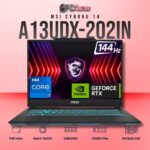 MSI Cyborg 14 A13UDX-202IN laptop featuring i7-13620H, RTX 3050 6GB, 16GB RAM, 512GB storage, and a 14-inch FHD+ 144Hz display.