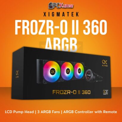 Xigmatek FROZR-O II 360 AIO Liquid Cooler with LCD Pump Head and 3 ARGB Fans