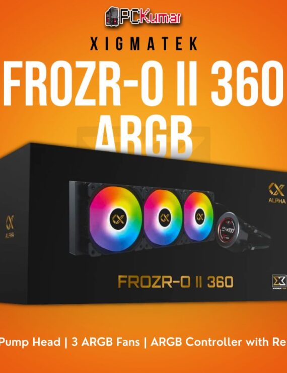 Xigmatek FROZR-O II 360 AIO Liquid Cooler with LCD Pump Head and 3 ARGB Fans