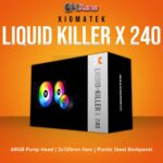 Xigmatek Liquid Killer X 240 AIO Liquid Cooler with ARGB Pump Head and 2x120mm Fans.
