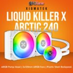 Xigmatek Liquid Killer X 240 Arctic White AIO Liquid Cooler with ARGB Pump Head and 2 ARGB Fans
