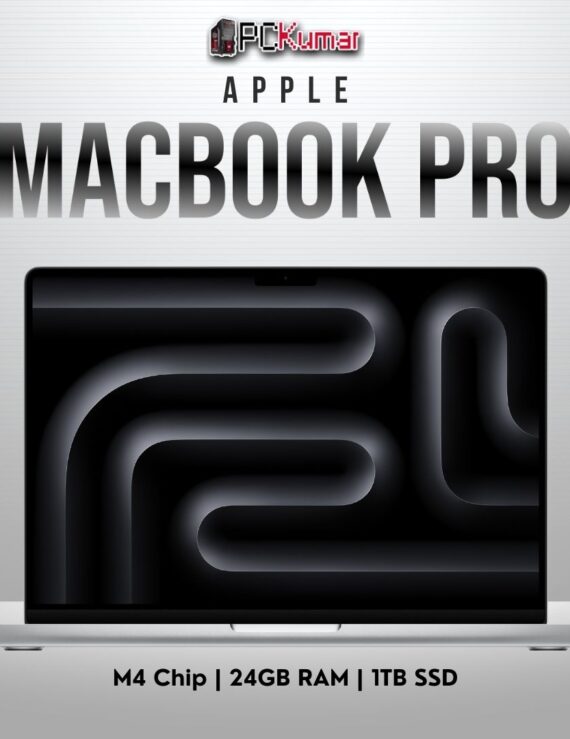 Apple 14-inch MacBook Pro M4 with 10-core CPU, 10-core GPU, 24GB RAM, and 1TB SSD in Silver.