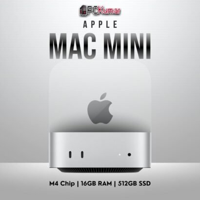 Apple Mac Mini M4 with 10-core CPU/GPU, 16GB RAM, and 512GB SSD.