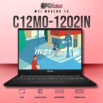 MSI Modern 14 C12MO-1202IN laptop with i7-1255U, UMA, 16GB RAM, 512GB storage, and a 14-inch FHD display.