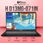 MSI Modern 14 D13MG-071IN laptop with i9-13900H, UMA, 16GB RAM, 1TB storage, and a 14-inch FHD+ display.
