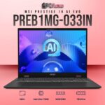 MSI Prestige 16 B1MG-033IN laptop featuring Core 7 155H, UMA, 16GB RAM, 1TB storage, and a 16-inch QHD+ display.