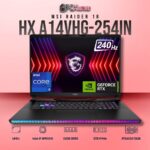 MSI Raider 18 A14VHG-254IN laptop with i9-14900HX, RTX 4080, 32GB RAM, 2TB storage, and an 18-inch UHD+ mini LED display.