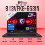 MSI Sword 16 B13VFKG-653IN laptop featuring i7-13700HX, RTX 4060, 16GB RAM, 1TB storage, and a 16-inch FHD+ 144Hz display.