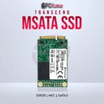 Transcend 128GB mSATA SSD with MLC for high-speed data transfer.